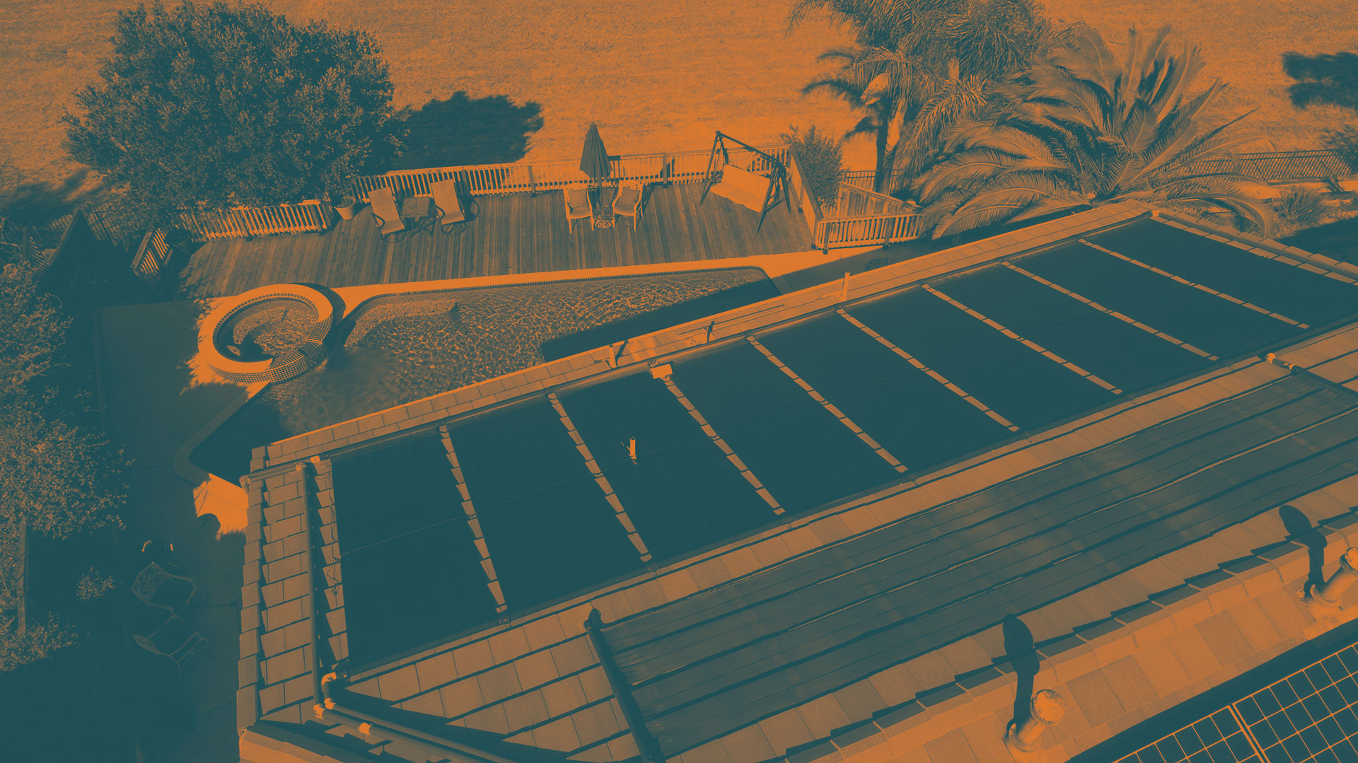 Heated Swimming Pool with Solar Panels